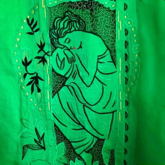 Vintage 1980's Handmade Linen Kimono **see Measurements** - Picture 5 of 6